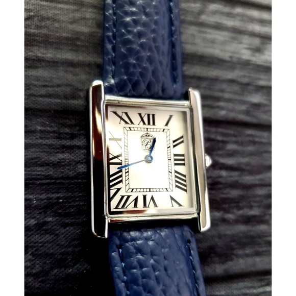Pierre Lucerne 1888 Must Tank Style Swiss Inspired Classic Mens Watch Bl… - Picture 7 of 16